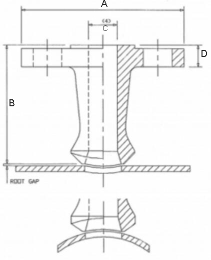 weldo flange dimension